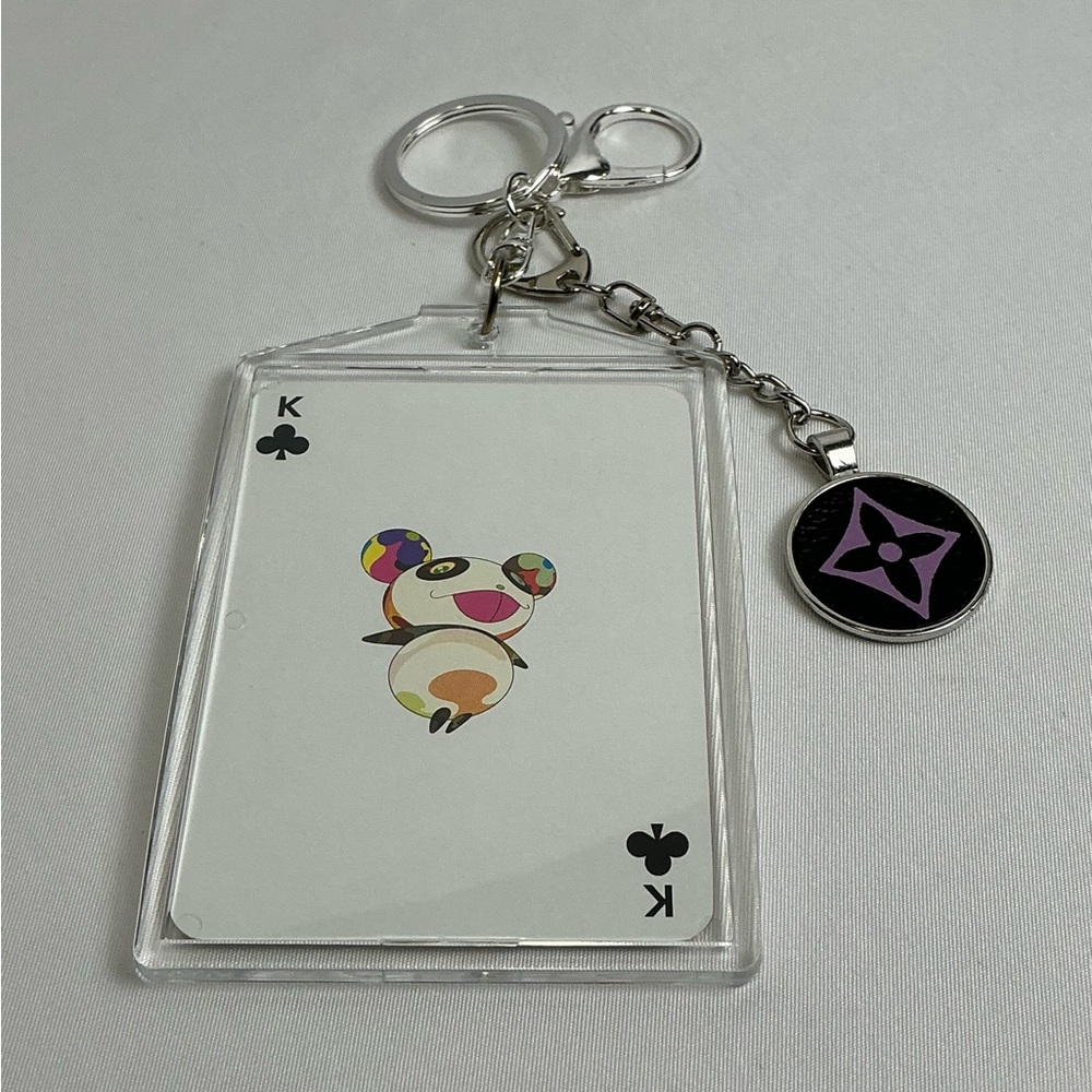Louis Vuitton Takashi Murakami King of Clubs Panda Playing Cards Keychain Holder
